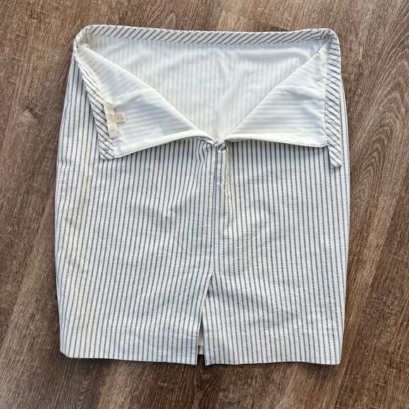 Etcetera Gold Label Blue Striped 2 Piece Skirt and Jacket Blazer Suit Set - Picture 10 of 11